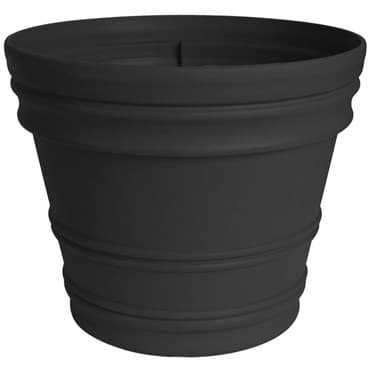 Bloem 22" Rolled Rim Planter Black — photo 1 of 2