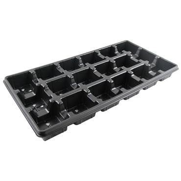 Grower Select 03.50 Square Transport Tray 18 PS Black 110/CS — photo 1 of 2