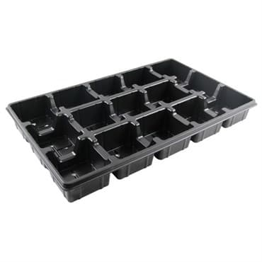Grower Select 04.50 Square Transport Tray 15 PS Black 70/CS — photo 1 of 2