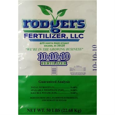 Rodgers 50# Premium 10-10-10 Fertilizer 40/PL — photo 1 of 2