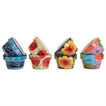 Sunshine Ceramica 8pc 8.5" Hat Pots Mixed Case — photo 1 of 2