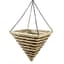 SuperMoss 14" Woven Stratton Wood Pyramid Hanging Basket — thumbnail 1 of 2