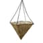 SuperMoss 14" Woven Vail Wood Pyramid Hanging Basket — thumbnail 1 of 2