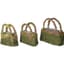 SuperMoss 3pc Set Beaumont Lavender Purse Moss Deco Planters — thumbnail 1 of 2