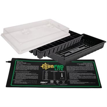 SunDome Seed Starting System - Includes 2" Humidity Dome, 72-Cell Seedling Insert, 11"x21" Watertight Base Tray 8 7/8"x19 1/2" SunPad Lite Seedling Heat Mat — photo 1 of 2