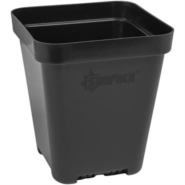 Sunpack 5" Heavy Duty Seed Starting Pot Square Black — photo 1 of 2