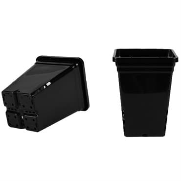 SunPack 7"x7" Square Pot, Black 9" Tall — photo 1 of 2