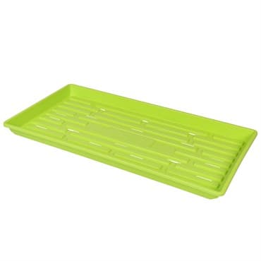 SunPack 1020 Heavy Duty Shallow Tray, Lime Green w/Hole — photo 1 of 2