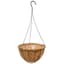 GROWER SELECT 12" HANGING BASKET HUNTER GREEN WIRE HANGER FLAT BOTTOM COCO LINER; TOP DIA 12IN X 6IN H 1.58 GAL /6L LIQUID VOLUME CAPACITY — thumbnail 1 of 2