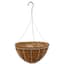 Grower Select 14" Hanging Basket White 20" 4 Strand Wire Hanger  Flat Bottom Coco Liner; 14 in x 7 in ; 2.37 Gal / 9 liters Liquid Volume Capacity — thumbnail 1 of 2