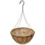 Grower Select 16" Hanging Basket Black 20" 4 Strand Wire Hanger  Flat Bottom Coco Liner ; 25/Cs 16in  X 8in 3.43 GAL / 13 liters  Liquid Volume Capacity — thumbnail 1 of 2
