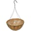 Grower Select 16" Hanging Basket Hunter Green 20" 4 Strand Wire Hanger  Flat Bottom Coco Liner ; 16in  X 8in 3.43 GAL / 13 liters  Liquid Volume Capacity — thumbnail 1 of 2