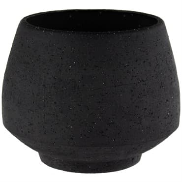 SSI 4.5" Stoneware Tapered Pot Charcoal — photo 1 of 2