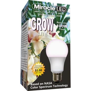 Miracle LED Absolute Daylight Spectrum Grow Lite, Replaces up to 100W, Red & Blue Spectrum Hydroponic LED Grow Bulb — photo 1 of 2