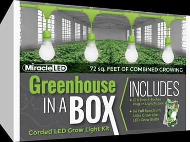 Miracle LED Greenhouse in a Box LED Grow Light Kit, 6-Foot Length, with 4 Ultra Grow Lite Full Spectrum Grow Bulbs — photo 1 of 2