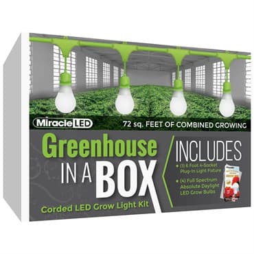 Miracle LED Greenhouse in a Box LED Grow Light Kit, 6-Foot Length, with 4 Absolute Daylight Full Spectrum Grow Bulbs — photo 1 of 2