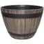 GROWER SELECT 18IN WINE BARREL KENTUCKY WALNUT W/BLACK BANDS 8/CS — thumbnail 1 of 2