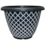 Southern Patio 13" Quilted Bell Planter Black & White — thumbnail 1 of 2