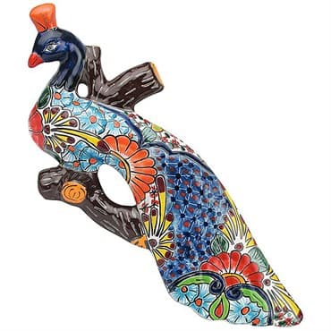 Talavera 14" Peacock Hanger Left — photo 1 of 2