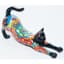 Talavera Cat Stretching Statue — thumbnail 1 of 2