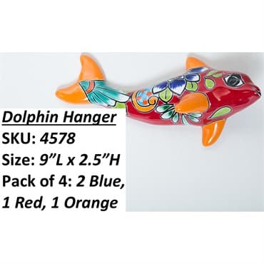 Talavera 2.5"H x 7"L Dolphin Hanger — photo 1 of 2