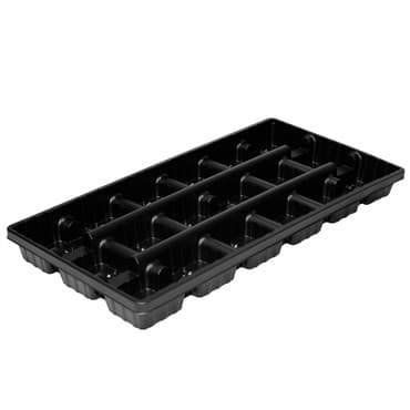 T. O. Plastics 03.50 Square Pot Tray 18 Count Press Fit Tray Black 50 Per Case 48 Cases Per Pallet — photo 1 of 2