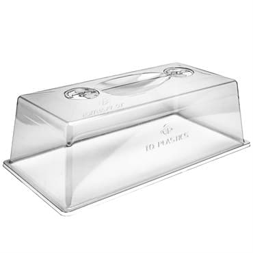 TO Plastics 7in Humidity Dome, 2 Vents, 25 per Case, 42 Cases Per Pallet, STF-1020-Dome-Tall-CL-25, 10.02in x 21.52" x 7.04in — photo 1 of 2