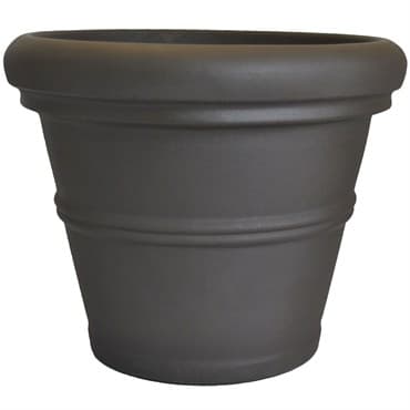 Tusco 15.5" Rolled Rim Planter Espresso — photo 1 of 2