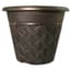 Grower Select 11.00 Nondas Lattice Pot Black / Copper 1.9gal 50/CS - 10.827in OD x 9.5in ID x 8.734in H — thumbnail 1 of 2