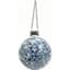 VCS 10" Blue Triangle & Square Glass Globe w/ Hanging Chain — thumbnail 1 of 2
