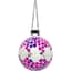 VCS 10" Silver & Pink Floral Glass Globe w/ Hanging Chain — thumbnail 1 of 2