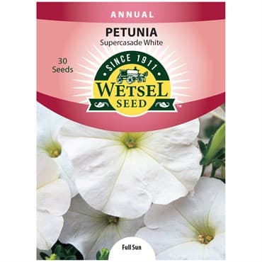 Petunia, White Supercascade 30 Seed Count — photo 1 of 2