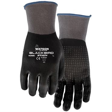 Watson Gloves Stealth Blackbird Large Nitrile w/Dot Palm — photo 1 of 2