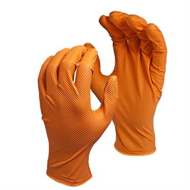 Watson Gloves 25pr Green Monkey Large Heavyweight Orange Biodegradable Nitrile Powder Free — photo 1 of 2