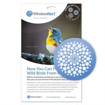 WindowAlert Modern Dots UV-Reflective Anti-Collision Bird Deterrent Window Decal — photo 1 of 2