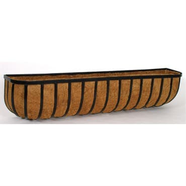 WSP 48" Black Wall Trough Planter w/ Liner — photo 1 of 2