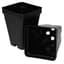 T. O. Plastics 02.50 Press Fit Pot Square Vacuum Deep 250 Black 800 Per Case 48 Case Per Pallet 700003C Use 705105C Tray — thumbnail 2 of 2