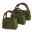SuperMoss 3pc Set Beaumont Wicker Handle Purse Moss Deco Planters — thumbnail 2 of 2