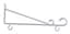 Panacea 15" White Hanging Plant Bracket — thumbnail 2 of 2