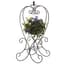 Panacea 40" Heart Shaped Folding Basket Hanger Black — thumbnail 2 of 2