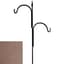 AGW 90"x24" Square Tall Offset Shepherd Hook w/ Finial Bronze — thumbnail 2 of 2