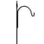 AGW 90"x12" Square Tall Single Shepherd Hook w/ Finial Black — thumbnail 2 of 2