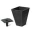 Algreen Valencia 10" Planter with Insert Black Marble — thumbnail 2 of 2