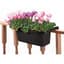 Apollo 24" Adjustable Railing Planter Black — thumbnail 2 of 2