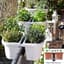 Apollo 16" Double Sided Adjustable Railing Planter White — thumbnail 2 of 2