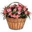 Deer Park 16" Daisy Ribbon Basket with Coco Liner — thumbnail 2 of 2