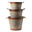 Deer Park 3pc Set Corrugated Tub Planters Round Flowers & Garden — thumbnail 2 of 2