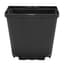 DLN 04.50 SQUARE QUICK LOCK POT WITH WAVE LOCK TAG SLOT BLACK, 660 PER CASE, 40 CASES PER PALLET, 4.25in OD x 3.835in H, 1.6 Pint, .752 Liter — thumbnail 2 of 2
