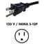Fluence AC Cord, 15' ( 4572mm ), NEMA 5-15P Plug to M19 Push Lock Connector, Max 125V AC 5/CS — thumbnail 2 of 2