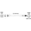 Fluence PSU1/PSE2 DC Dimming Adapter, 6" ( 152mm ), M16 Push Lock Connector  on Power Supply to M12 Threaded Connector on Dimming Cable 10/CS — thumbnail 2 of 2